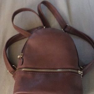 Cute brown mini backpack